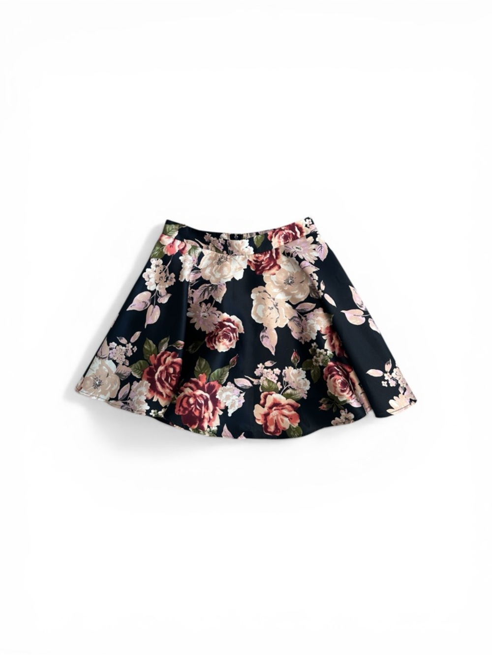 City Triangles Black Floral Circle Skirt - Picture 2 of 8